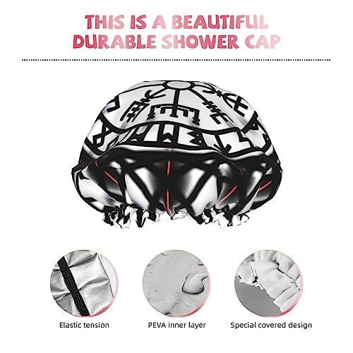 Bonnet de douche imperméable vegvisir réutilisable à double couche pour bain - 6