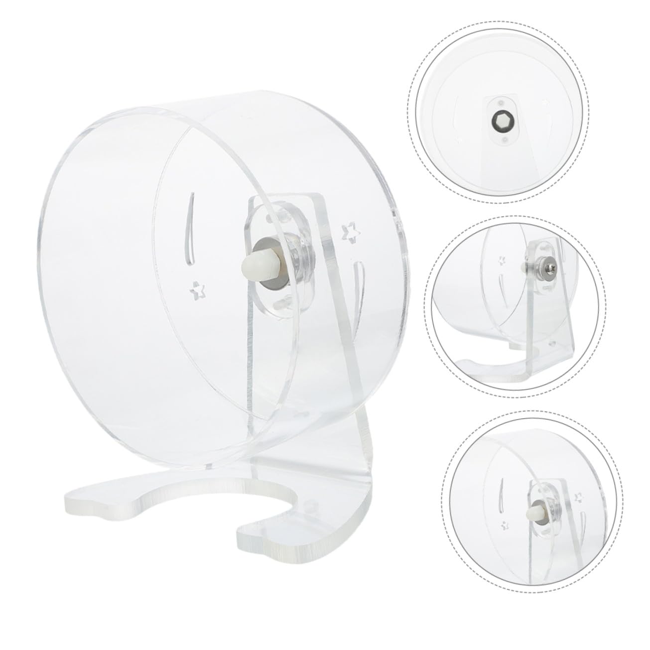 Rueda Silenciosa para Hámster con Soporte Diseño Espacioso para Ejercicio Saludable de Pequeños Roedores Funcionamiento Silencioso para Jaulas y Habitaciones