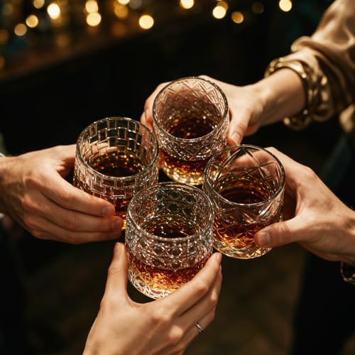 BOCT Spinning Whiskey Glasses Set of 4, 9.57 oz - image 8