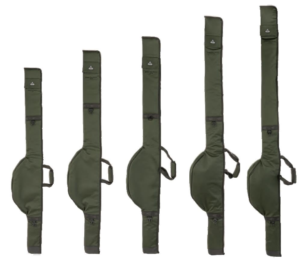 Sänger Top Tackle Systems Saenger Anaconda Single Rod Sleeve, Rutenfutteral aus Wasserabweisendem 600D/450D Polyester, Oliv, mit Gepolstertem Handgurt, Verstärkten Nähten und Karabinern zum Verbinden