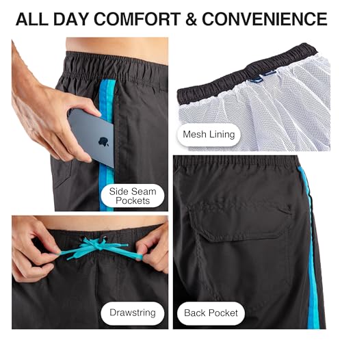 Image of Kanu Surf Men's Big Viper Extended Size Stripe Swim Trunk