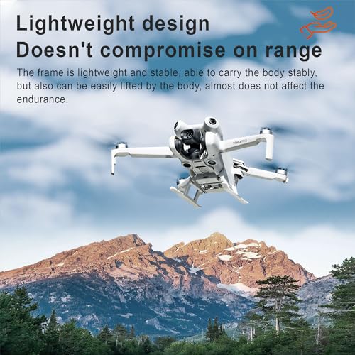 Landing Gear for DJI Mini 4 Pro with Flash LED Lights Foldable Extended Landing Legs Protector Kit for DJI Mini 4 Pro Drone Accessories