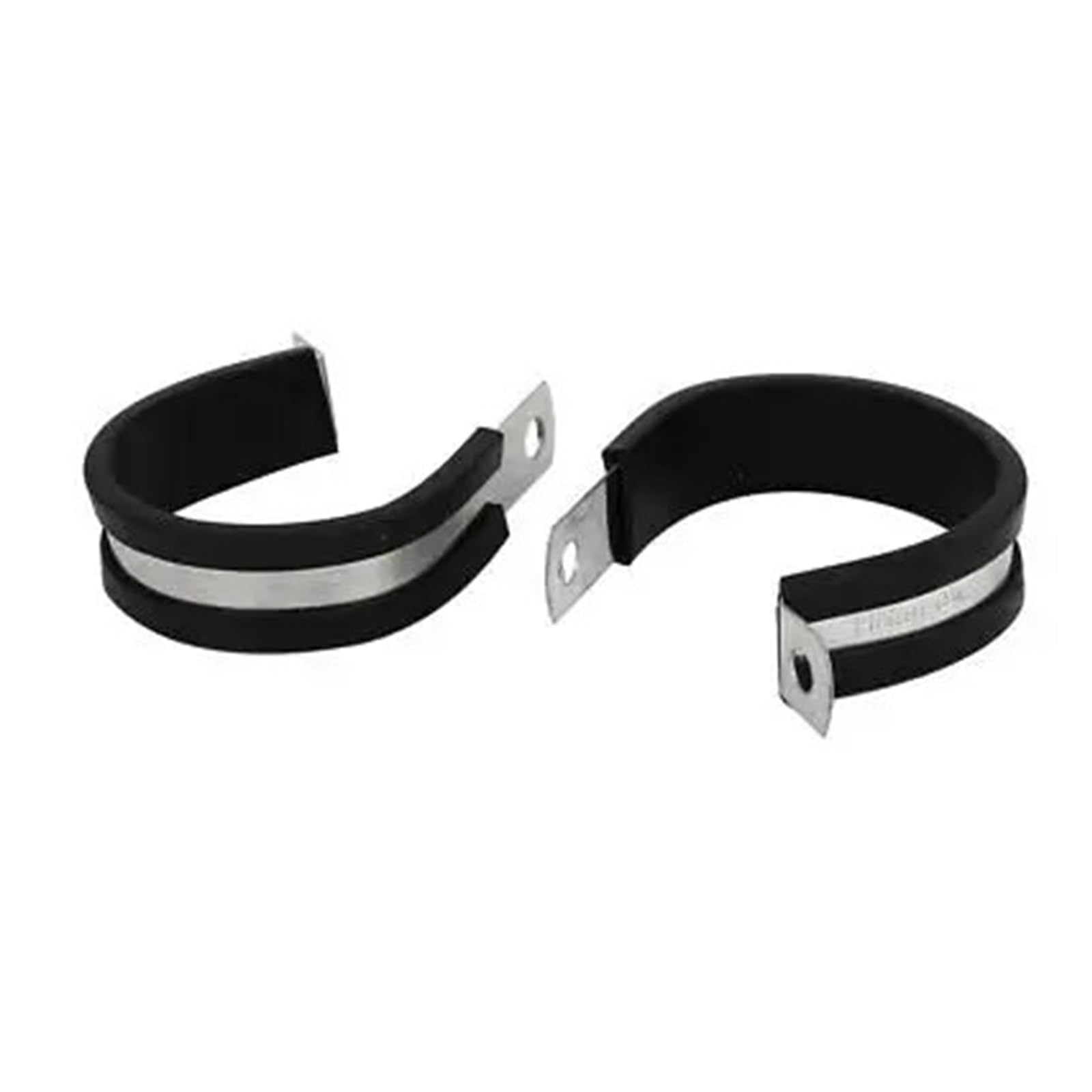 SHALLEZSOU Pipe clamp 42mm Dia Rubber Lined P Clips Cable Hose Pipe Clamps Holder 2pcs