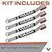 VULCAN Exotic Car Rim Tie Down Set - 2 Inch x 144 Inch - 4 Straps - Silver Series - 3,300 Pound Safe Working Load