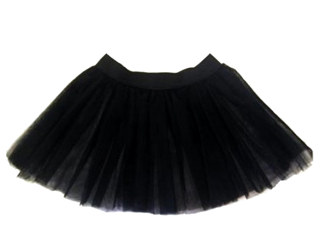 Insanity Clothing Black Net 3 Layers Halloween Dance-Wear Ballet Fancy Dress Tutu Skirt