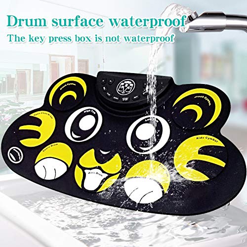 Elektronisch Drumstel Elektronische drumkit, cartoon tijger speelgoed leren draagbare pedaal pad voor Kinderen en… - Image 6