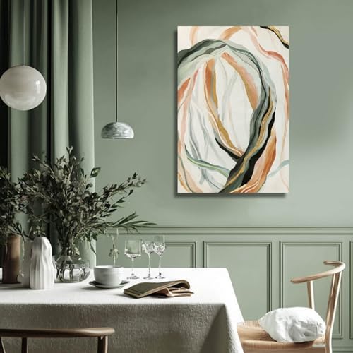 Modern Canvas Wall Art Line Decorative Pictures Colorful Artwork for Wall 24