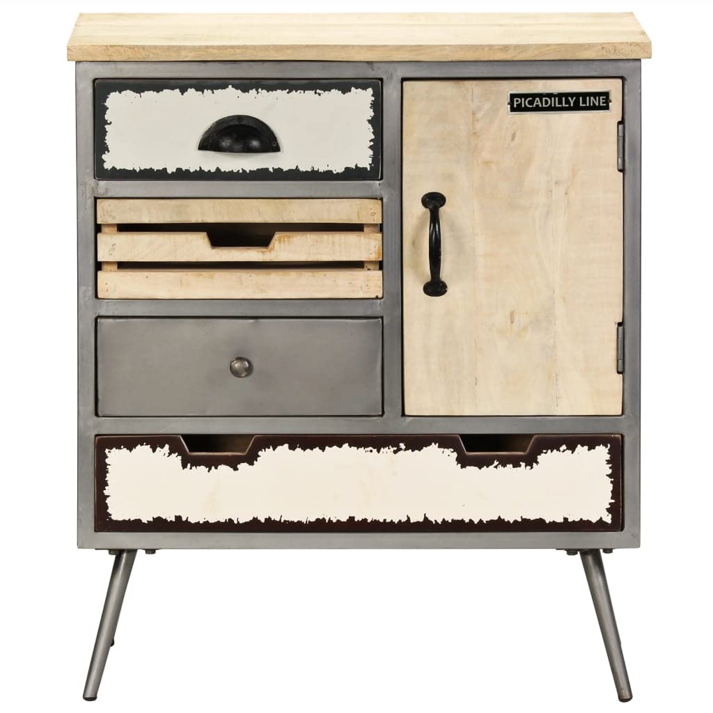 Credenza in legno massiccio di mango, 65 x 33 x 76 cm
