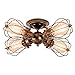 Produktbild Deckenleuchte Retro Metall Deckenleuchte Antik Retro Lampe für Landhaus Schlafzimmer Wohnzimmer Esstisch(Birne nicht enthalten) (Bronze, 4 Lichter)