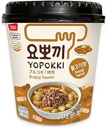 Young Poong Yopokki Bulgogi Topokki, Macarrão Coreano Instantâneo com Carne, 119g