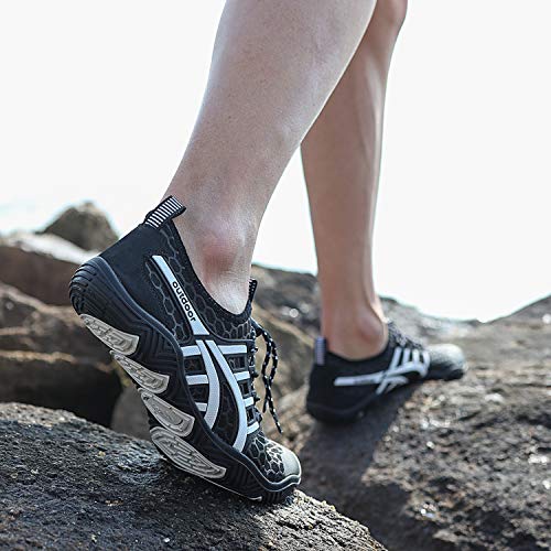 Image of MAYZERO Water Shoes Men Women Swim Surf Shoes Beach Pool Shoes Wide Toe Hiking Aqua Shoes Winter House Slippers