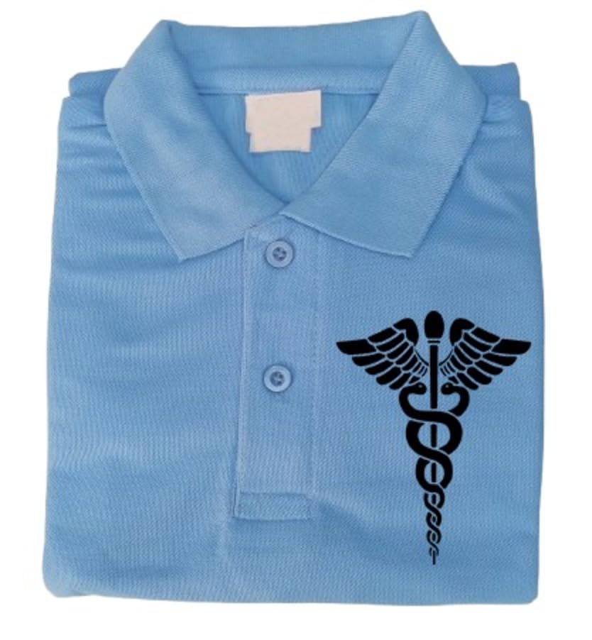 Premium Doctor Logo Printed Half Sleeve Polo Tshirt for Men Sky Blue-picture-38
