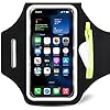 Bracciale Sportivo con Tasca per Auricolari, PortaCellulare per iPhone 15 Pro Max/14/13/12/11, Galaxy S24 Ultra/S23/S22, Xiaomi, Huawei, Google Pixel (fino a 6,8") – Nero