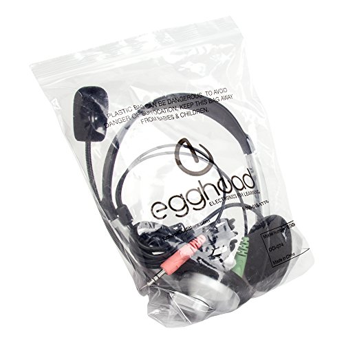 Image of Egghead EGG-IAG-1007-SO-10 Stereo School Headphones W /Boom Microphone, black (Pack of 10)