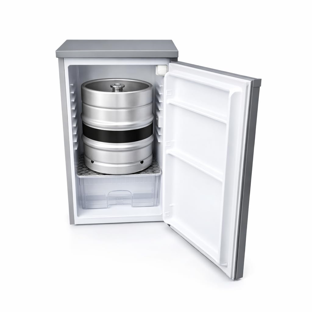 Fassbierkühlschrank Silber für Keg Fässer bis 30l