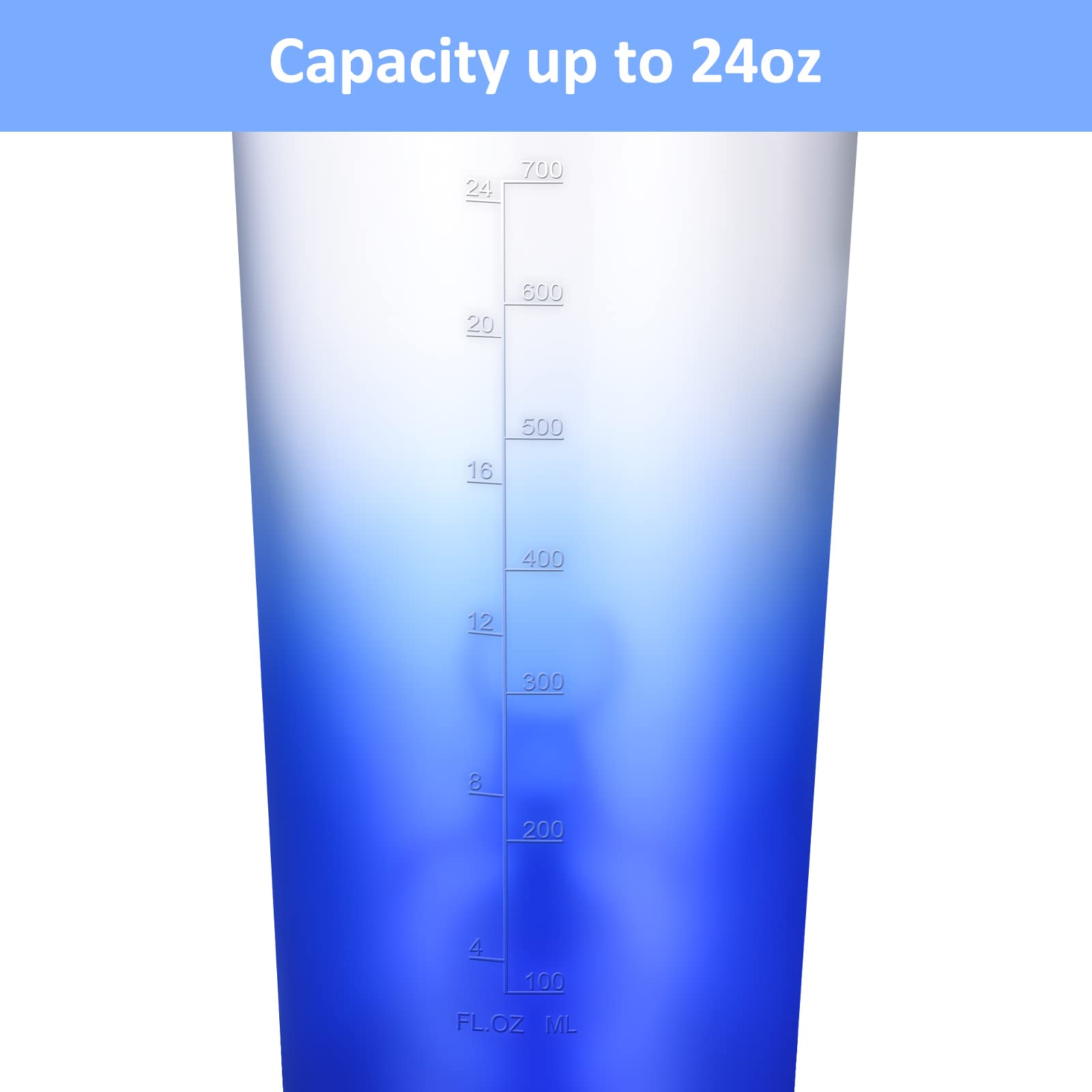 Shaker per Proteine Elettrico - 800ml Protein Shake Blender Bottle Tazza Portatile per Frullati di Latte e Caffè – USB Ricaricabile – Realizzato con Tritan – Senza BPA (gradiente blu)