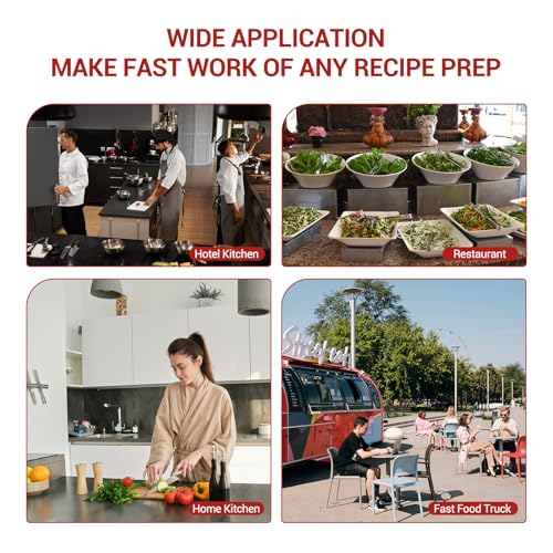 16 QT Commercial Food Processor, 1400W Stainless Steel Electric Food and Vegetable Processors Chopper Meat Grinder Machine with Blade Gloves Brush for Commercial Kitchen Restaurant by PeacefulHues - Used condition - Image 7