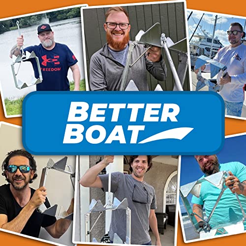 Image of Box Anchor for Boats, Folding Boat Anchor Hot Dip Galvanized, Double Sided | Slide Anchor for Pontoon Fishing and Cabin Cruiser, Multiple Sizes, Better Boat