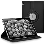 kwmobile 360° Case Compatible with Huawei MediaPad T3 10 - PU Leather Tablet Cover with Stand - Black
