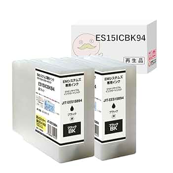 [ご予約品][6点]EPSON ES-15 EM用リサイクルインクICBK94他 EMシステムズ ES15-Y対応インクを安く注文 Ecoink.in