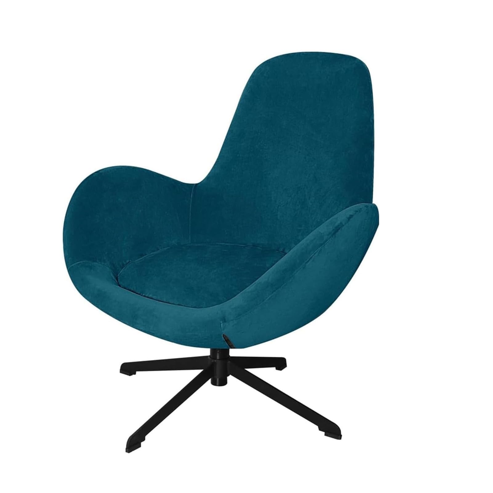 XHDZSW Swivel Armchair Slipcover, Curved Mid Back Lounge Chair Protector Cover, Vanity Chair Cover, Swivel Eggshell Armchair Cover, for Living Room Bedroom Home Office (Dark Blue)