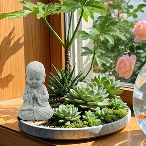 Estatua de Buda para Meditación en Piedra Arenisca miniatura 4