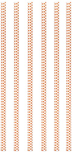 Zak Designs Dot Dot 6-pack Reusable Drinking Straws, White & Coral