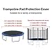 Naysku Trampoline Replacement Safety Pad, Trampoline Edge Spring UV Resistant Edge Protector Safety Mat, Tear-Resistant Round Trampoline Replacement Safety Pad with Fence