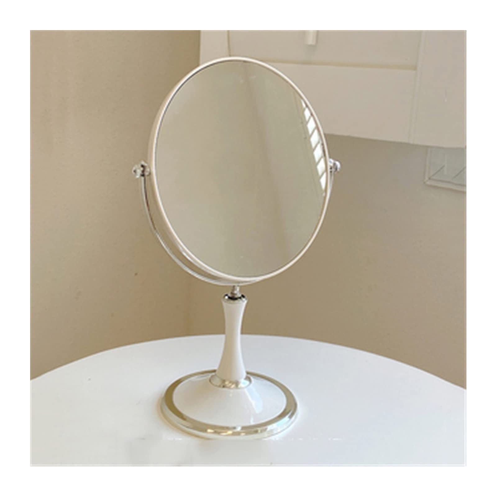 KFGISD, Double-sided Dressing Mirror Female Oval Mirror Tabletop Cosmetic Mirror,Tabletop Mirror(M)