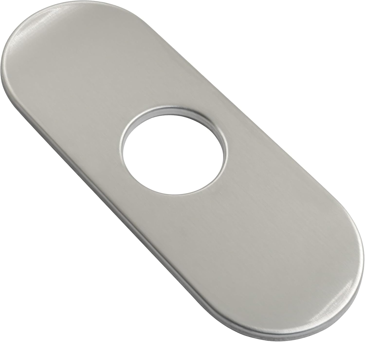 Hordion 6" Faucet Deck Plate, Stainless Steel Sink Cover Plate Escutcheon Fit for 1 Hole or 3 Hole 4 Inch Centerset Basins, Chrome