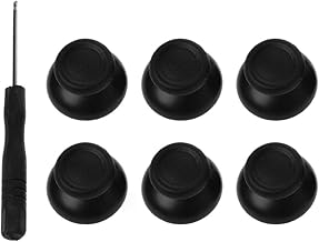 Xineker 6pcs Stick Analogique Sticks Thumb Stick Joystick Tournevis Ensemble D'outils De Remplacement Noir Pour Sony PlayStation 4 PS4 Contrôleur Pièces De Réparation