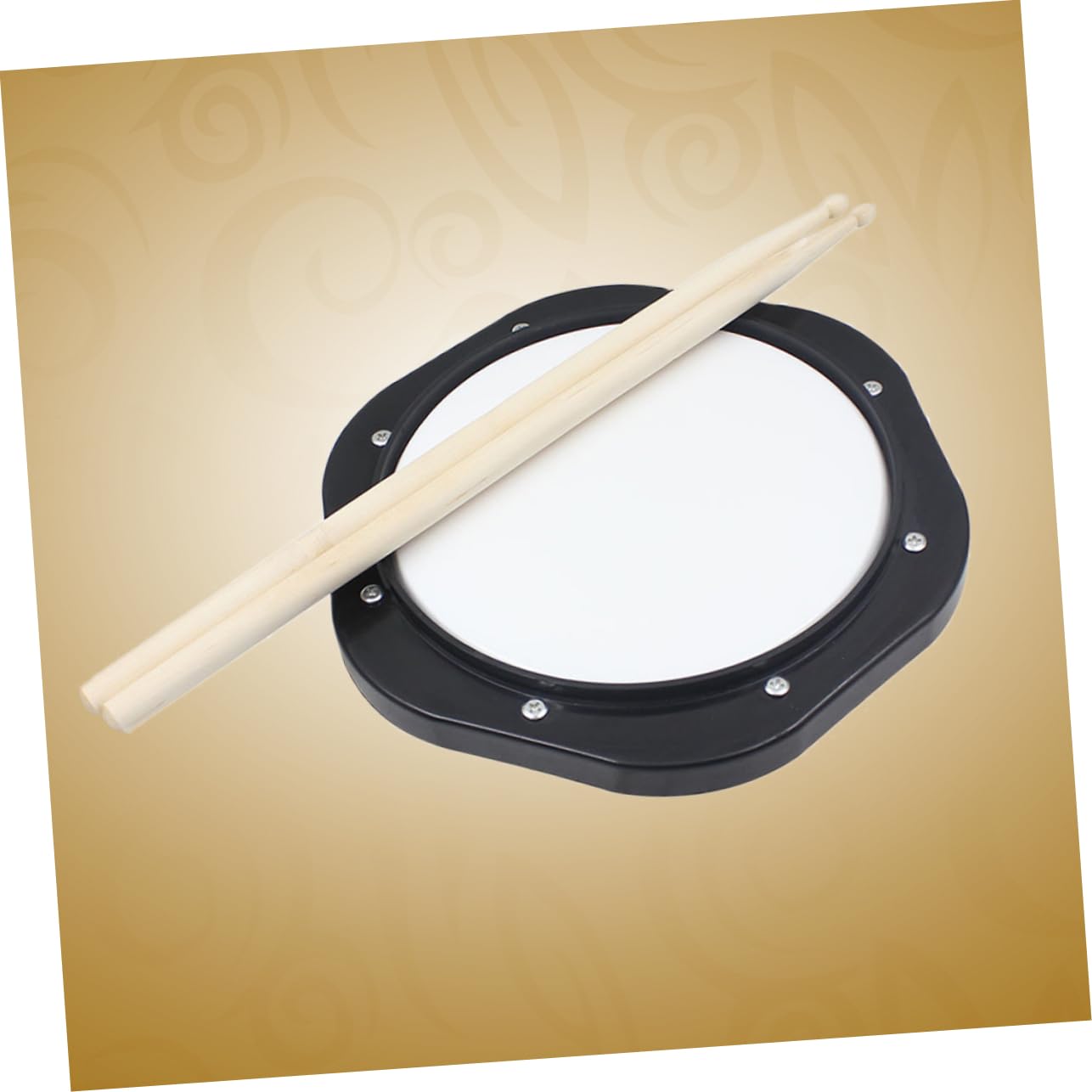 Abaodam Pad Allenamento Batteria 10 Pollici Nero in Plastica