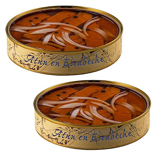 Conserva de Atun en Escabeche - Lata de 280 g - Conservas El Ronqueo (Pack de 2 latas)