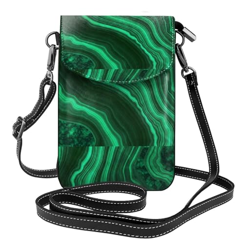 Porte-téléphone texture malachite pour femme le sac bandoulière idéal pour vos sorties urbaines