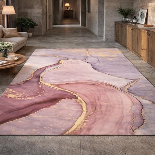 Alfombras moradas abstractas para decoracion de dormitorios 2