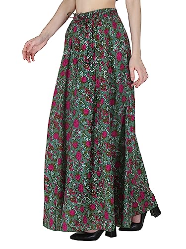 Image of Sttoffa Cotton Printed Women Wear Maxi Long Skirt 40 inch inch Full Length