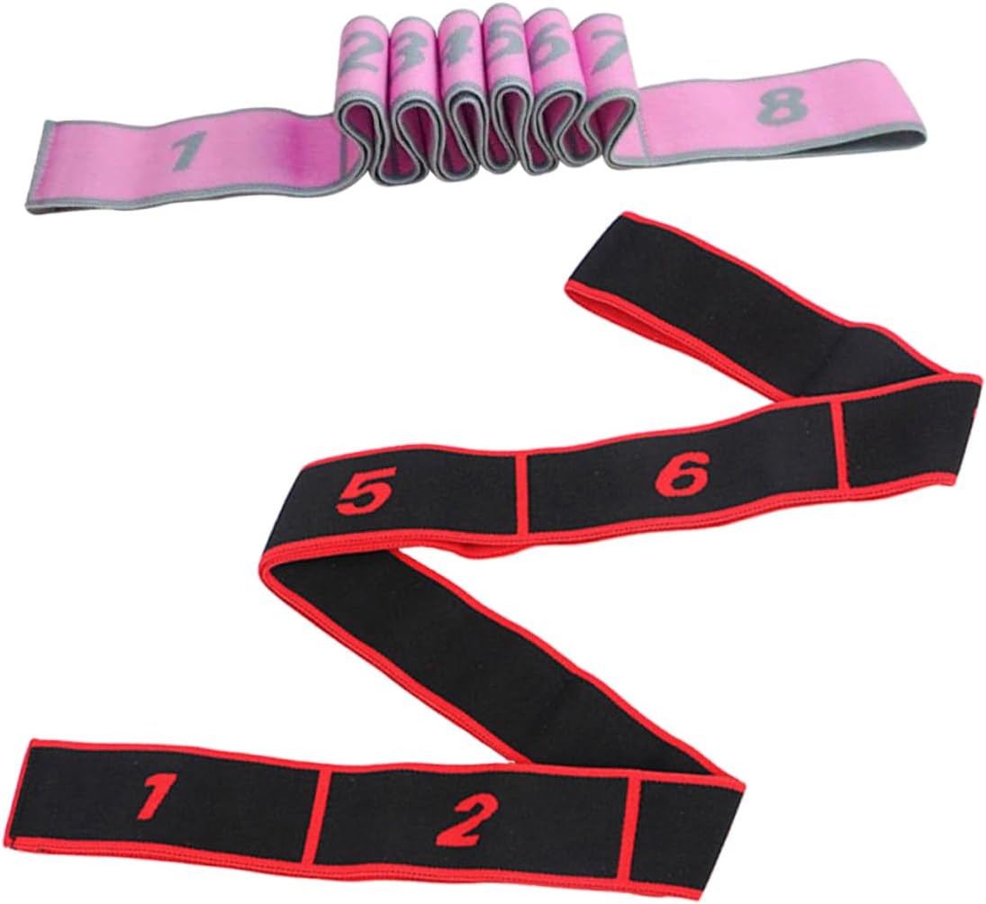 2Pcs Elastic Yoga Stretching Bands Flexible Exercise Straps for Women for Yoga and Fitness for Beginners Durable and Comfortable with Strong Endurance