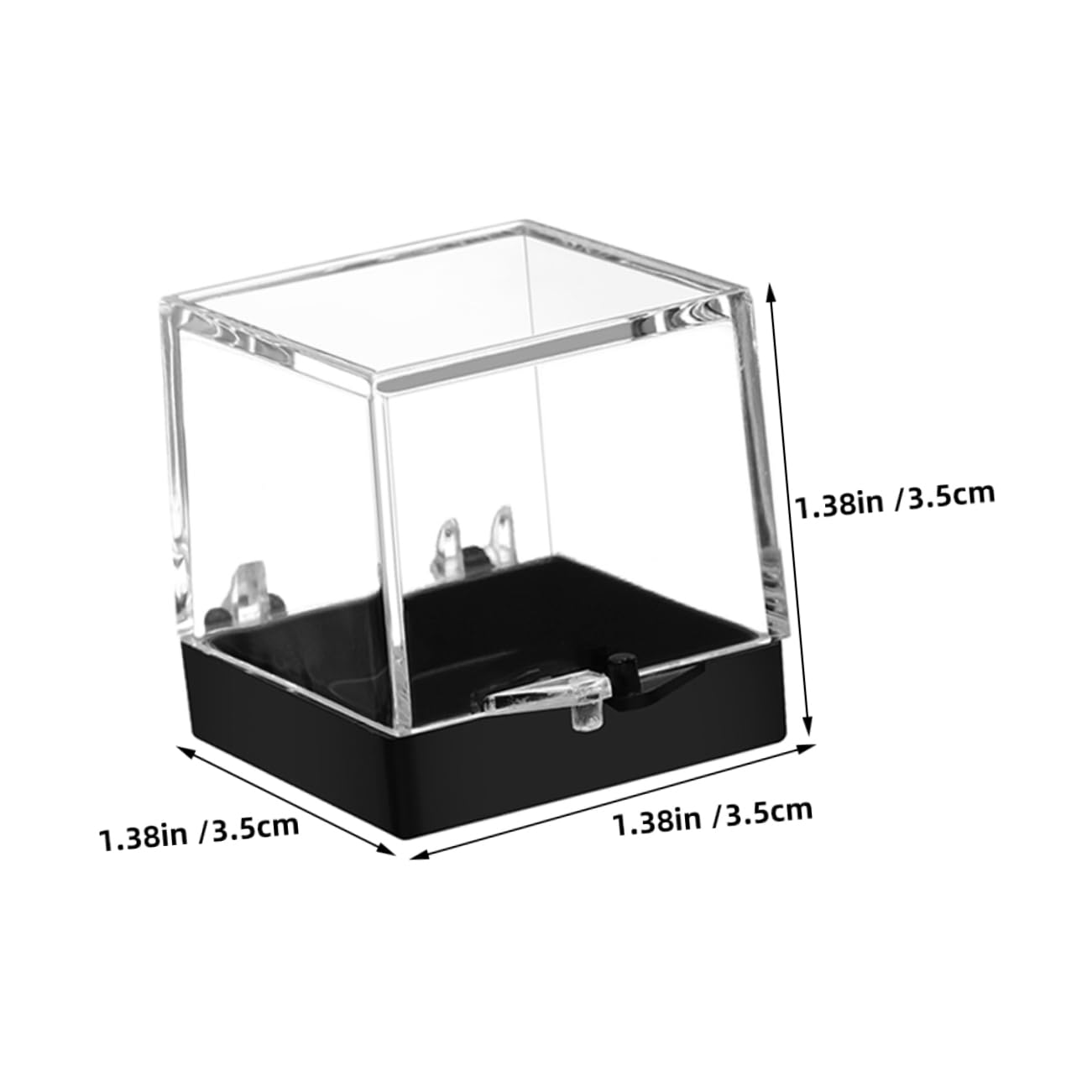 Cabilock 10pcs Mini Gemstone Display Boxes Square Plastic Specimen Cases Clear Lids for Collections