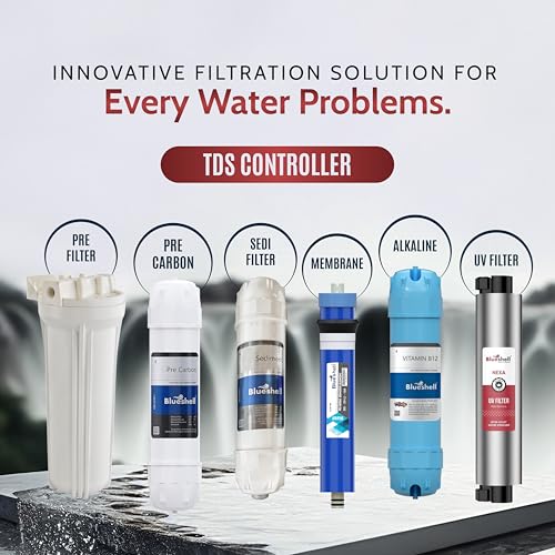 Image of Blueshell RO Water Purifier for Home|Splash Maroon | RO+UV+TDS| 9 Ltrs | Suitable For Borewell, Tank Water