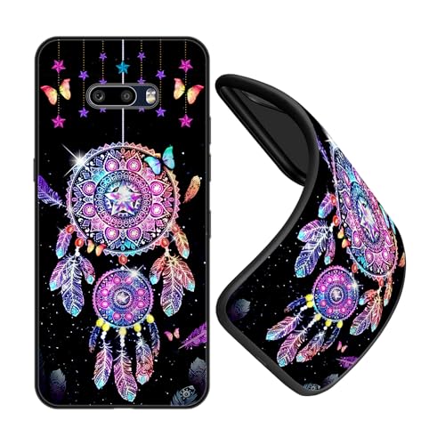 JEZSTHAI Funda Compatible con LG G8X ThinQ,Carcasa de Silicona Premium,Anti-Choques y Anti-Arañazos,Funda Protectora de Suave para Negro con Dibujo con Patrón,B04
