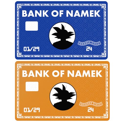 Goku Anime Credit Card Skin with Chip in Blue/Orange - Credit Card Sticker for use as a Credit Card Skin & Debit Card Skin, DBZ, Funny, Anime, Decal