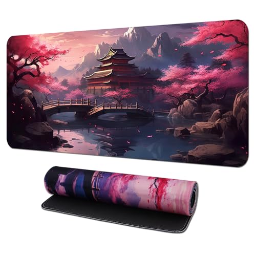 Grande TamañO Tapete Escritorio para Pc, 800x300x3 mm Desk Mat Con Bordes Cosidos, Alfombrilla De RatóN Extendida De Gran TamañO para Estudio, Dormitorio, Oficina Diaria, Sala Deportes Electrónicos