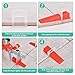 Tile Leveling System Kit 300pcs Tile Leveler Spacers Clips + 100pcs Reusable Wedges+1pc Til e Pliers for Wall/Floor Tiles Adjustment 1/8 Inch Tiles Installation Tools Kit(COLOR:red)