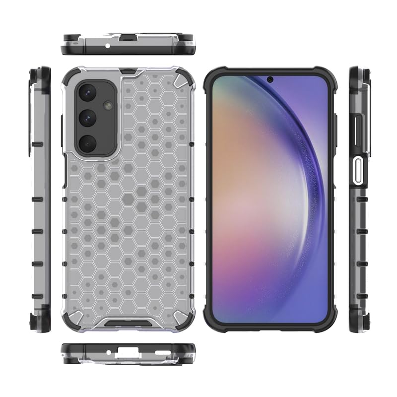 Image of Plastic Bumper Back Case Cover for Samsung Galaxy M35 5G (Transparent)