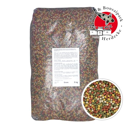 Koi Herdecke - 5 kg Fischfutter Mix für Koi's | Schwimmende Pellets von 6 mm | geeignet für Zierfische - Goldfische - Orfe - Shubunkin | 5 Kilo Pack – Bild 3