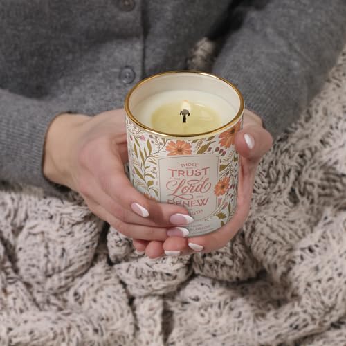 Image of Christian Art Gifts Trust in the Lord Scented Candle: Soy Wax, Bible Verse