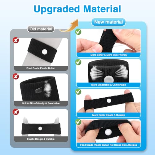 Image of Motion Sickness Bands for Adults and Kid Morning Sickness Relief Through Pressure Point Therapy Seasickness Wristband for Cruise Travel
