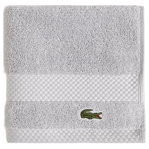 Lacoste Heritage Pano de lavagem 100% algodão Supima, microchip, 33 cm x 33 cm – Altamente absorvente e de secagem rápida, toalha de banho super macia premium, essencial para banheiro, presente para
