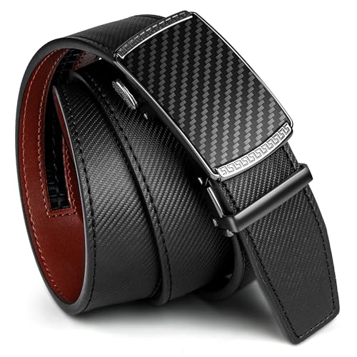 men39s ratchet leather belt - heavy duty adjustable dress amp casual belt