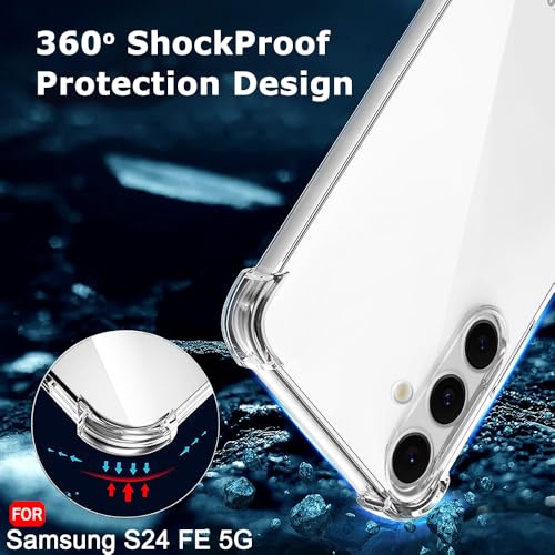 Image of TheGiftKart Transparent Crystal Clear Back Cover Case for Samsung Galaxy S24 FE 5G | Shockproof Soft TPU Case | Cushioned Edges for Ultimate Protection Back Cover Case (TPU, Transparent)